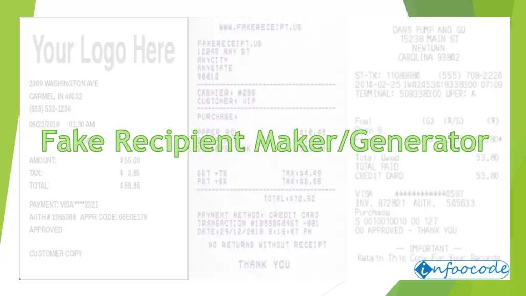 receipt fake generator
